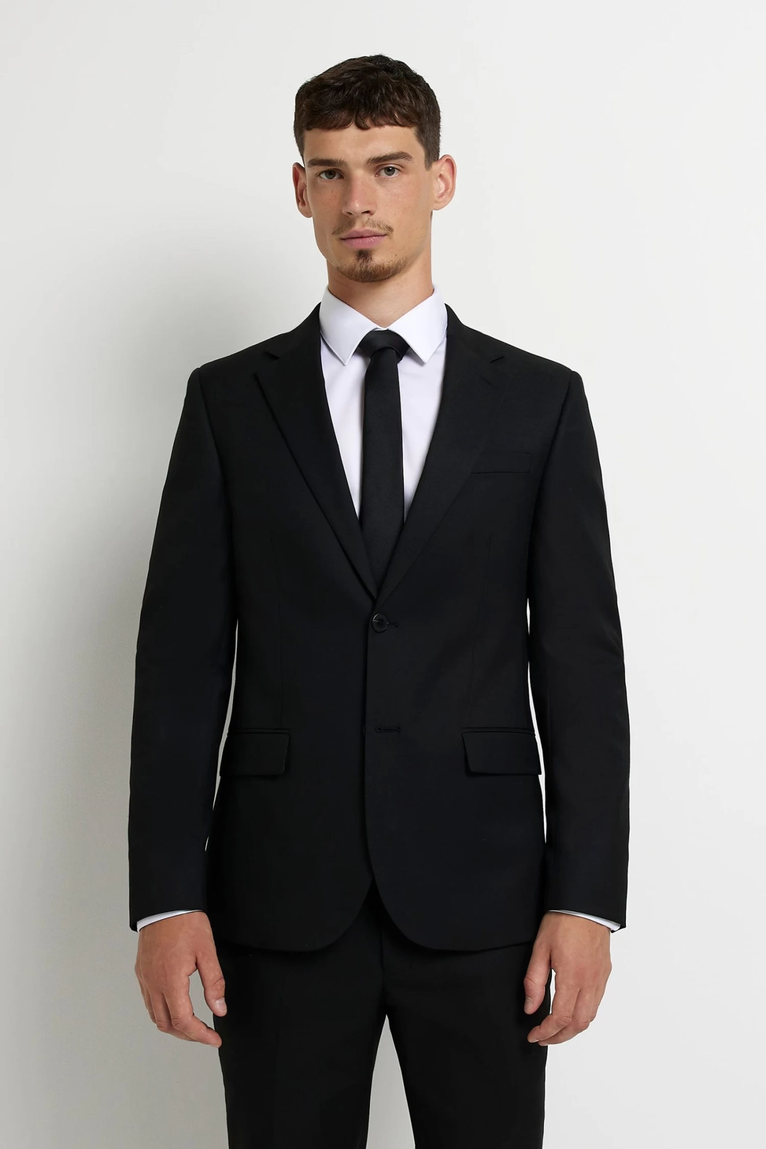 River Island Skinny Black Twill Suit: Jacket 3 River Island Skinny Black Twill Suit: Jacket