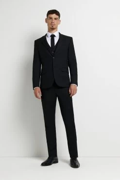 River Island Skinny Black Twill Suit: Jacket 9 River Island Skinny Black Twill Suit: Jacket -Fashion Men Shop D53344s3