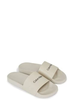 Calvin Klein Grey Pool Slides