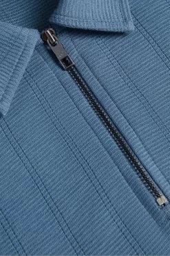 Ted Baker Blue Abloom Short Sleeve Regular Polo Shirt With Zip 13 Ted Baker Blue Abloom Short Sleeve Regular Polo Shirt With Zip -Fashion Men Shop D54434s5