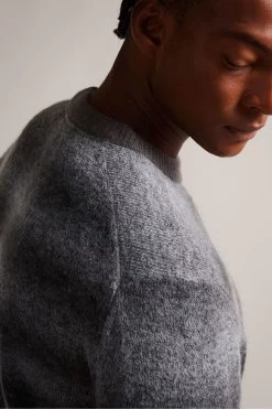 Ted Baker Grey Abulti Long Sleeve Regular Striped Crew Neck Jumper 12 Ted Baker Grey Abulti Long Sleeve Regular Striped Crew Neck Jumper -Fashion Men Shop D54438s4