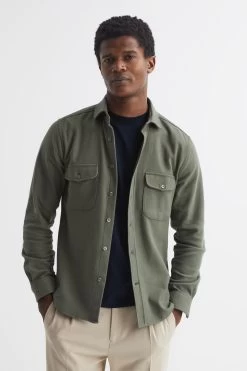 Reiss Burley Textured Twin Pocket Overshirt