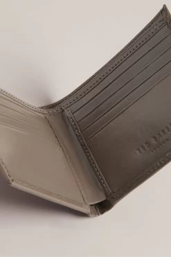 Ted Baker Grey Tenary Laser Etched Bifold Wallet -Fashion Men Shop D58409s3