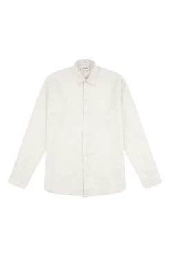 Jack Wills White Linen Blend Long Sleeve Shirt