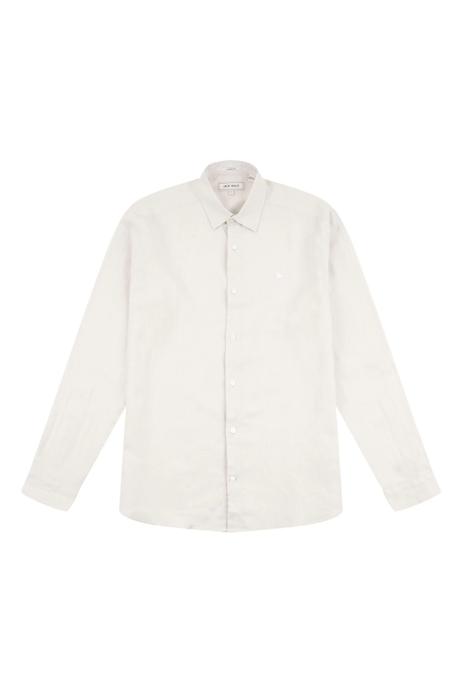 Jack Wills White Linen Blend Long Sleeve Shirt 3 Jack Wills White Linen Blend Long Sleeve Shirt