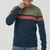 FatFace Braunton Chest Stripe Crew Jumper 2 FatFace Braunton Chest Stripe Crew Jumper -Fashion Men Shop D60957s