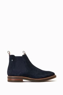 Base London Blue Masada Pull On Chelsea Boots