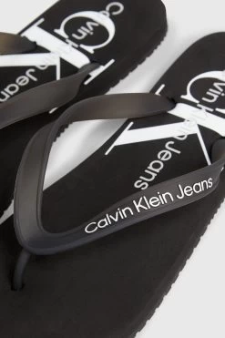 Calvin Klein Black Logo Beach Sandals