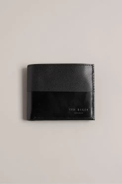 Ted Baker Tenary Laser Etched Bifold Black Wallet