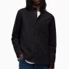 AllSaints Black Arden Long Sleeves Shirt