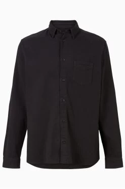 AllSaints Black Arden Long Sleeves Shirt -Fashion Men Shop D63281s5
