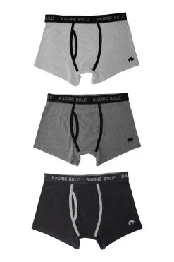 Raging Bull Black Cotton Boxers 3 Pack