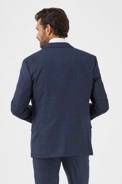 Skopes Warner Recycled Tailored Fit Blue Suit: Jacket -Fashion Men Shop D64 290s3