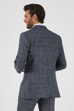Skopes Acaro Grey Check Tailored Fit Sustainable Suit: Jacket 7 Skopes Acaro Grey Check Tailored Fit Sustainable Suit: Jacket -Fashion Men Shop D64 291s3