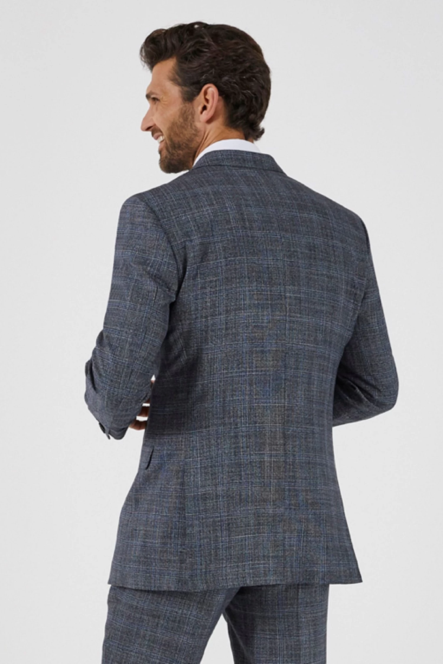 Skopes Acaro Grey Check Tailored Fit Sustainable Suit: Jacket 5 Skopes Acaro Grey Check Tailored Fit Sustainable Suit: Jacket - Image 3