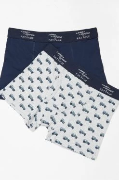 FatFace Grey Land Rover Boxers 2 Pack