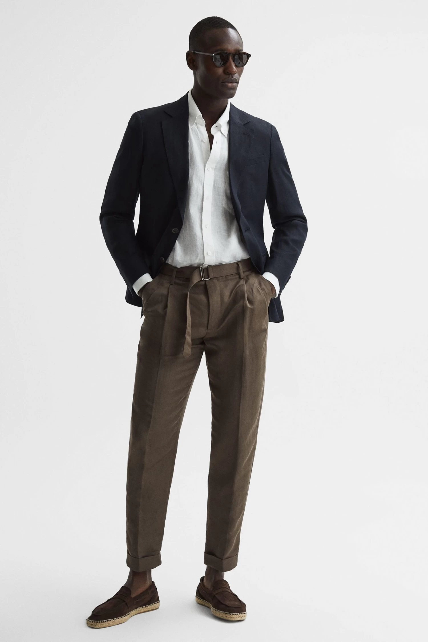 Reiss Queens Slim Fit Linen Oxford Shirt 6 Reiss Queens Slim Fit Linen Oxford Shirt - Image 4