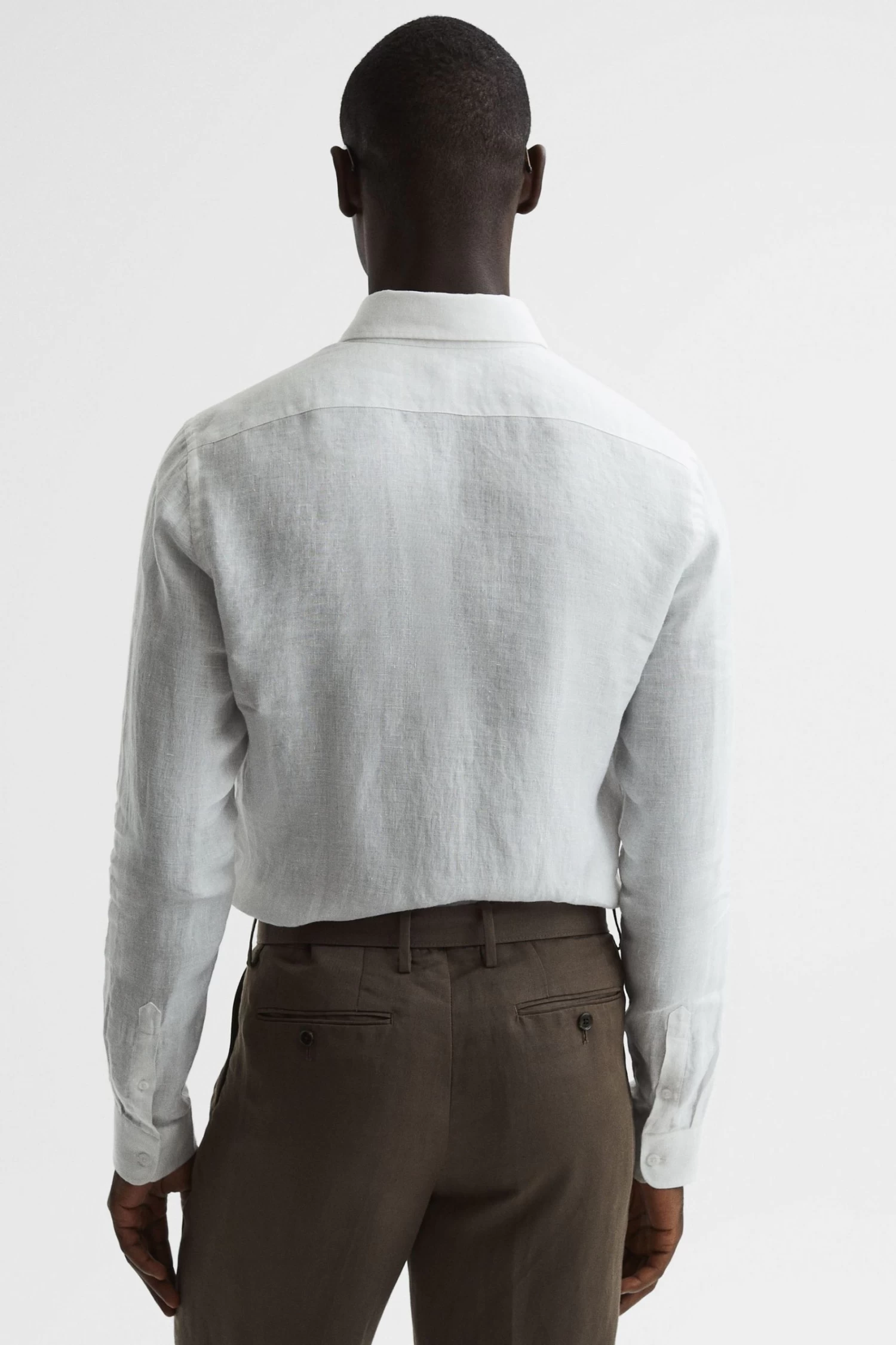 Reiss Queens Slim Fit Linen Oxford Shirt 7 Reiss Queens Slim Fit Linen Oxford Shirt - Image 5