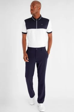 Calvin Klein Golf Whitman White Zipped Polo Shirt -Fashion Men Shop D68554s3