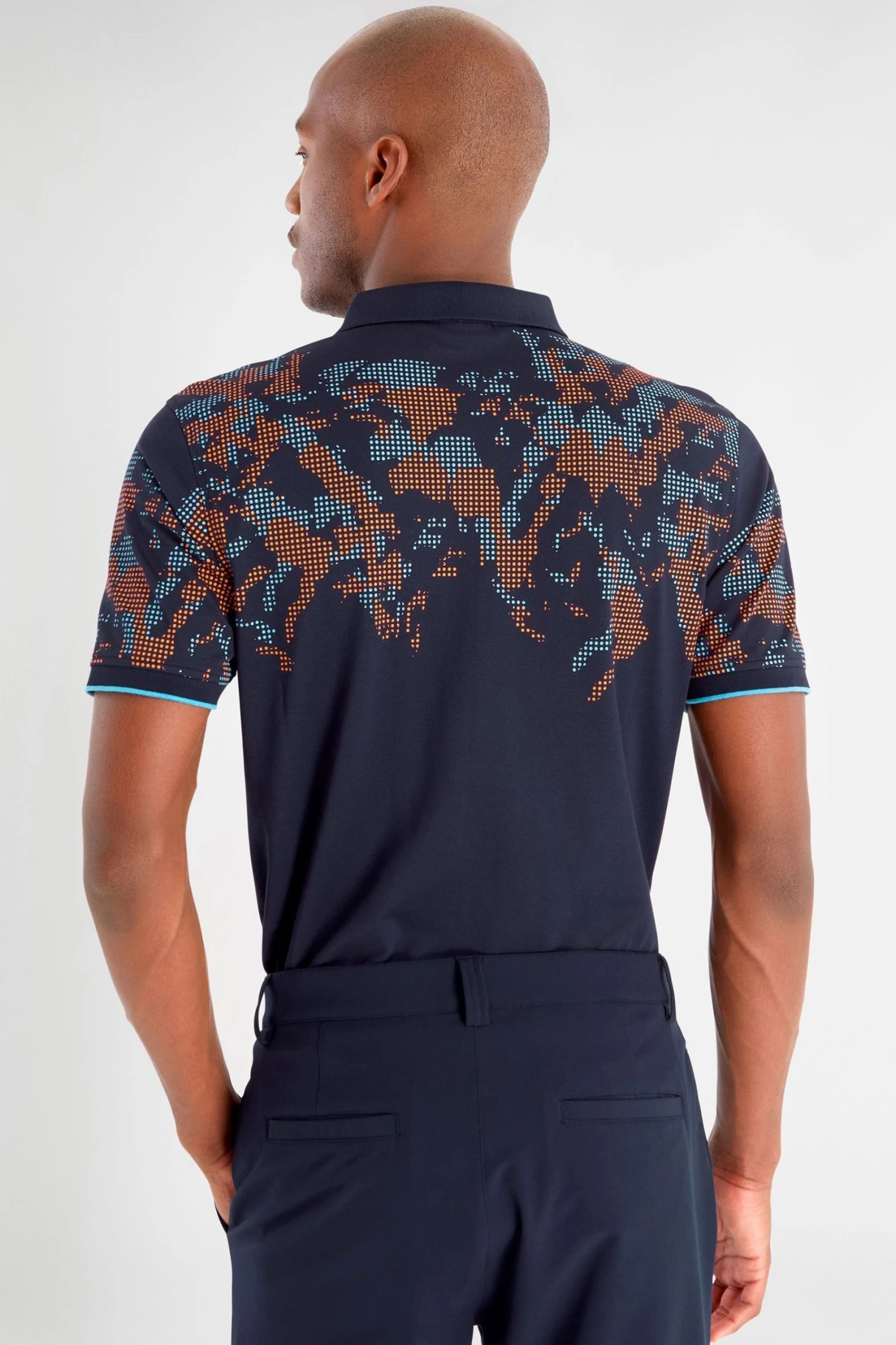 Calvin Klein Golf Blue Nashua Printed Polo Shirt 4 Calvin Klein Golf Blue Nashua Printed Polo Shirt - Image 2