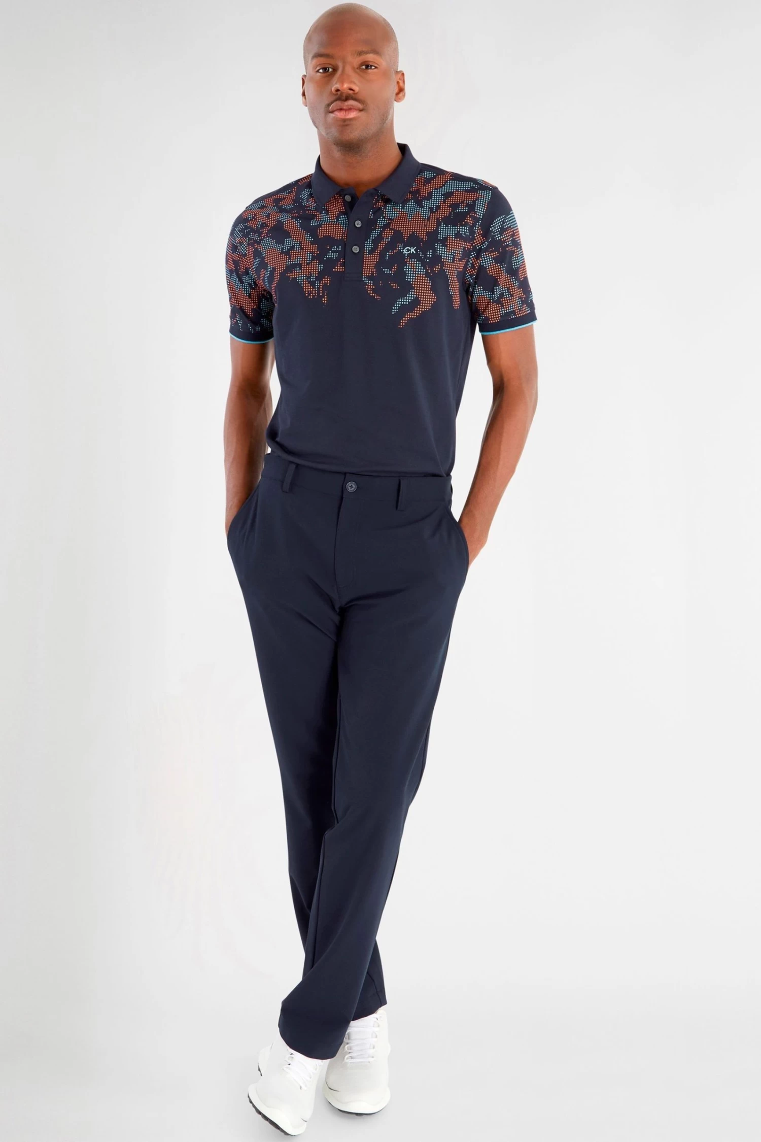 Calvin Klein Golf Blue Nashua Printed Polo Shirt 5 Calvin Klein Golf Blue Nashua Printed Polo Shirt - Image 3