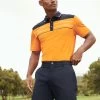 Calvin Klein Golf Orange Blackwater Polo Shirt -Fashion Men Shop D68578s