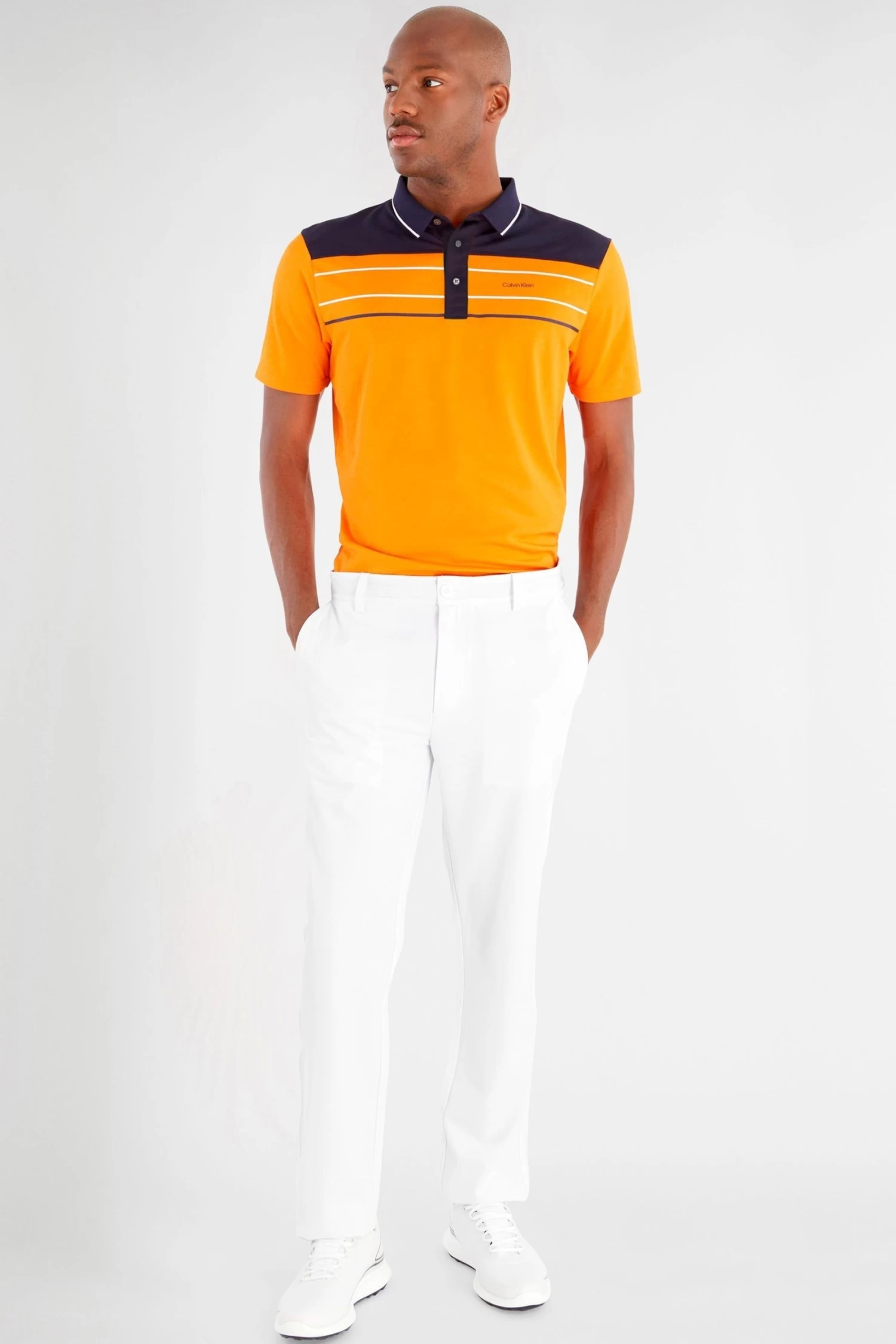 Calvin Klein Golf Orange Blackwater Polo Shirt 6 Calvin Klein Golf Orange Blackwater Polo Shirt - Image 4