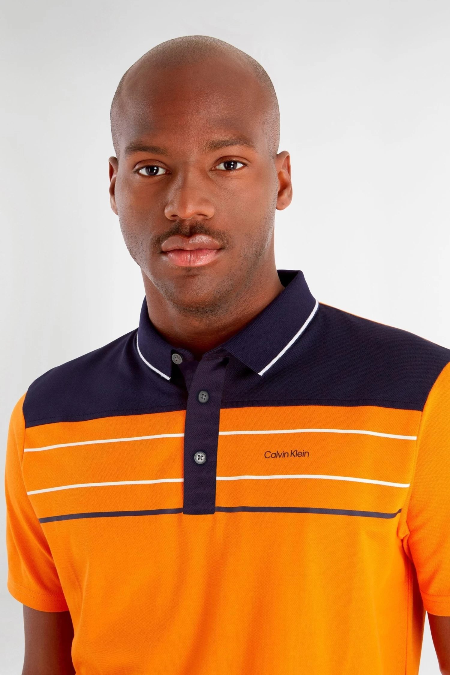 Calvin Klein Golf Orange Blackwater Polo Shirt 7 Calvin Klein Golf Orange Blackwater Polo Shirt - Image 5