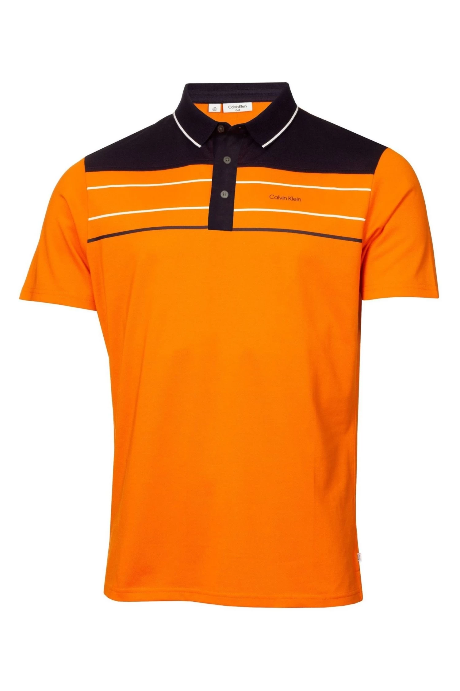 Calvin Klein Golf Orange Blackwater Polo Shirt 8 Calvin Klein Golf Orange Blackwater Polo Shirt - Image 6