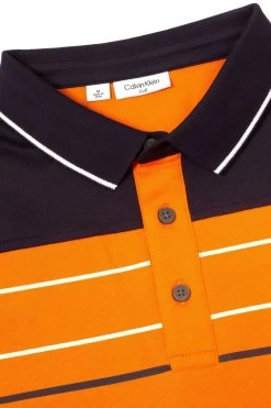 Calvin Klein Golf Orange Blackwater Polo Shirt 18 Calvin Klein Golf Orange Blackwater Polo Shirt -Fashion Men Shop D68578s8