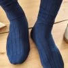Pure Collection Mens Blue Cashmere Socks