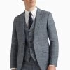Ted Baker Tailoring Dusty Blue Tonal Check Slim Jacket 1 Ted Baker Tailoring Dusty Blue Tonal Check Slim Jacket -Fashion Men Shop D69 793s