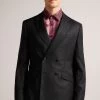 Ted Baker Lagan Black Slim Fit Double Breasted Suit: Jacket -Fashion Men Shop D71493s