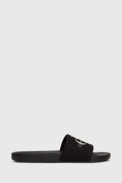 Calvin Klein Black Monogram Slides -Fashion Men Shop D71761s3