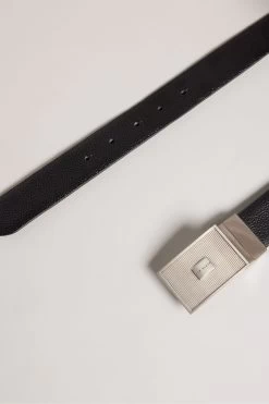 Ted Baker Aydon Black Buckle Belt -Fashion Men Shop D73561s3