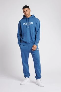 Jack Wills Graphic Haydor Black Joggers -Fashion Men Shop D76391s3