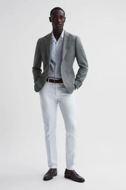 Reiss Saka Cuban Collar Striped Short Sleeve Shirt -Fashion Men Shop D78 227s6