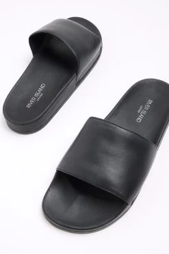 River Island Black Leather Mules -Fashion Men Shop D78520s4