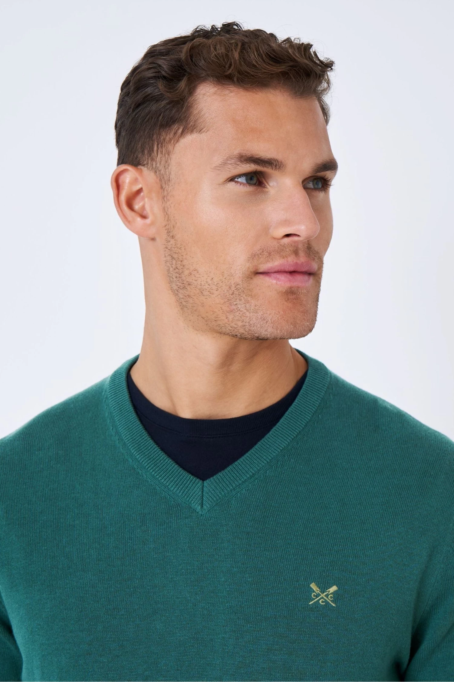 Crew Clothing Company Jade Green Cotton Classic Jumper 6 Crew Clothing Company Jade Green Cotton Classic Jumper - Image 4