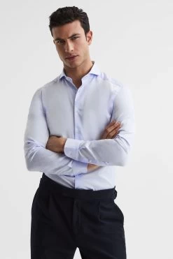 Reiss Hudson Slim Fit Cutaway Collar Shirt