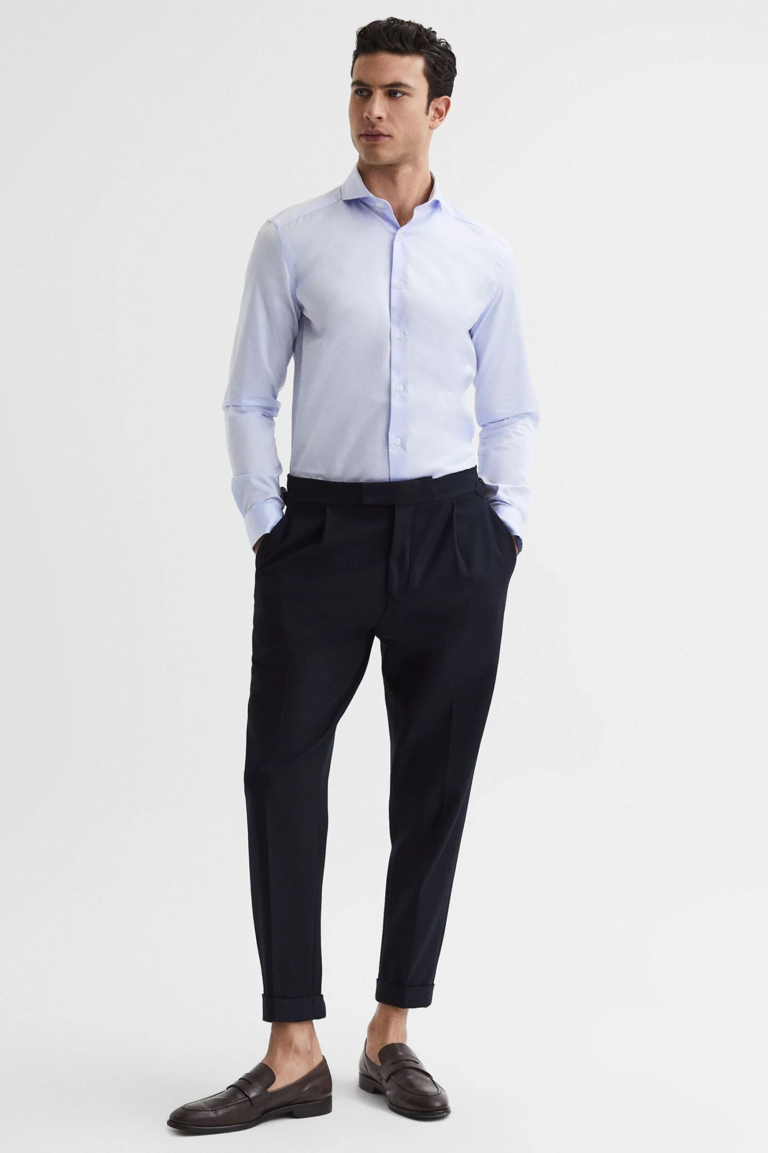 Reiss Hudson Slim Fit Cutaway Collar Shirt 5 Reiss Hudson Slim Fit Cutaway Collar Shirt - Image 3