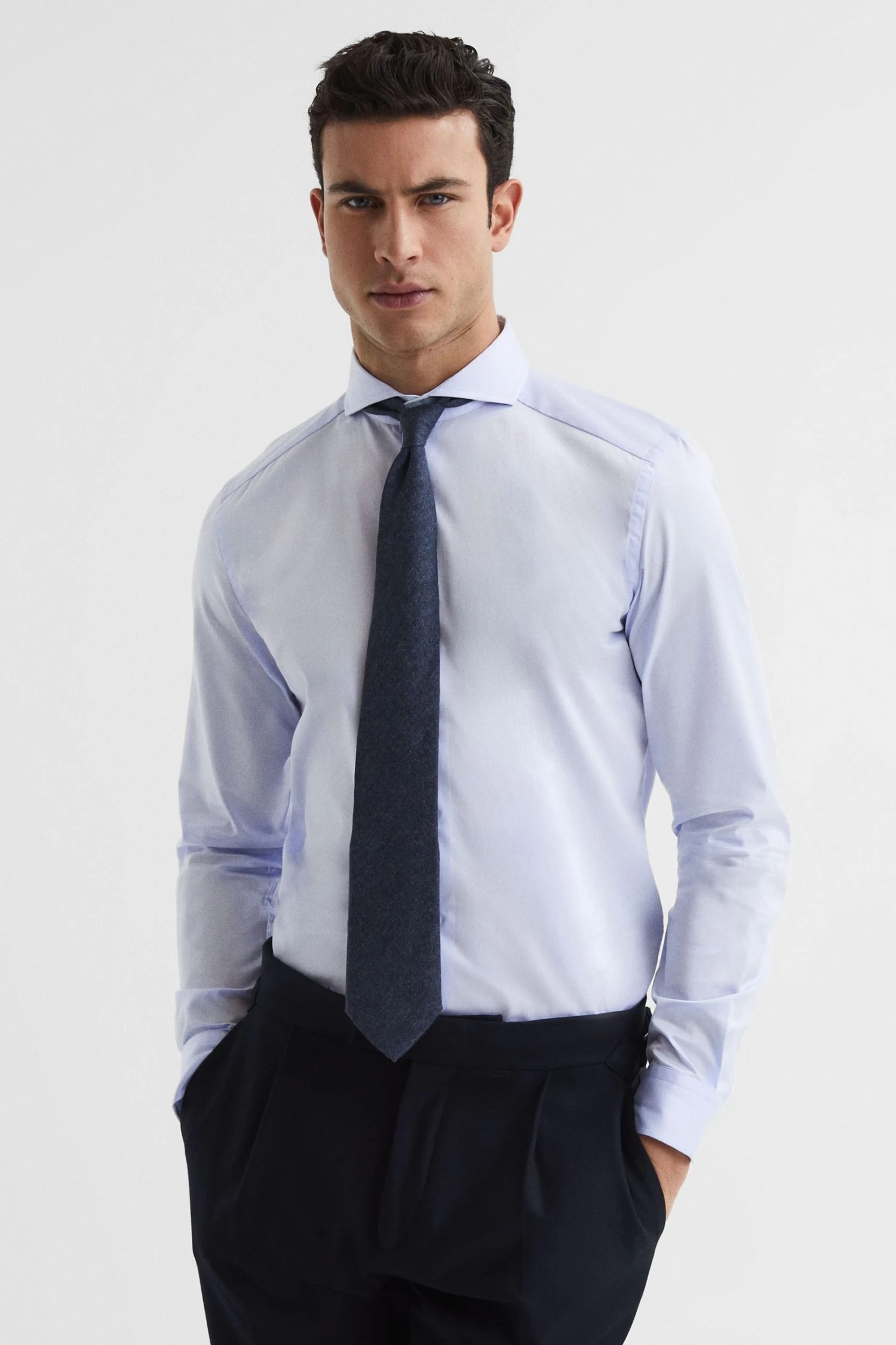 Reiss Hudson Slim Fit Cutaway Collar Shirt 8 Reiss Hudson Slim Fit Cutaway Collar Shirt - Image 6
