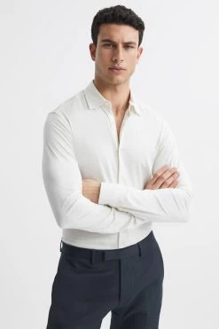 Reiss King Mercerised Cotton Shirt