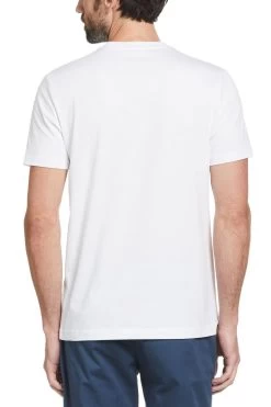Original Penguin White Disco Pete T-Shirt -Fashion Men Shop D89149s2
