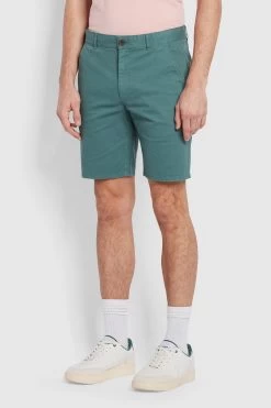 Farah Green Hawk Garment Dyed Shorts