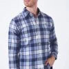 Crew Clothing Company Blue Check Print Cotton Classic Shirt