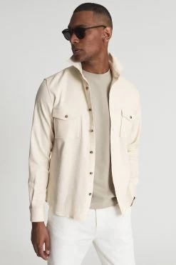 Reiss James Twill Jersey Overshirt