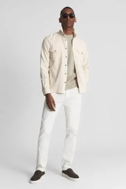 Reiss James Twill Jersey Overshirt -Fashion Men Shop D90799s3