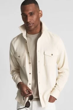 Reiss James Twill Jersey Overshirt -Fashion Men Shop D90799s6