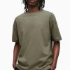 AllSaints Green Harding Shortsleeve Crew T-Shirt 2 AllSaints Green Harding Shortsleeve Crew T-Shirt -Fashion Men Shop D97730s